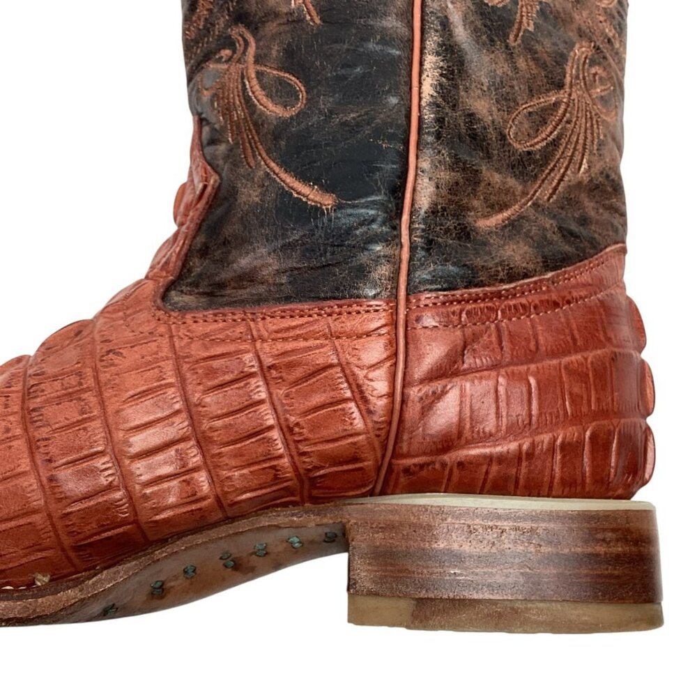 Botas Del Primo Caiman Exotic Print Leather Mens 27 Western Cowboy Boots - Picture 7 of 16